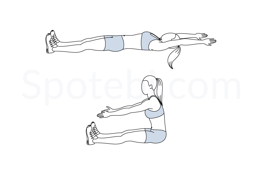 Reverse Crunches Illustrated Exercise Guide