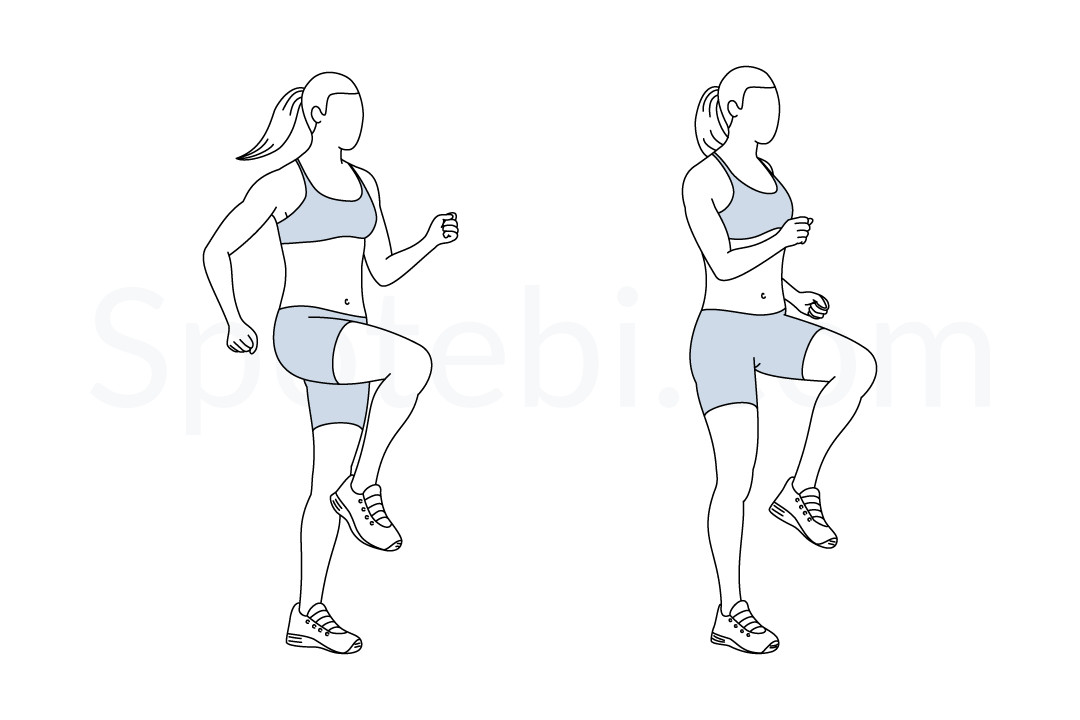 Run In Place | Illustrated Exercise