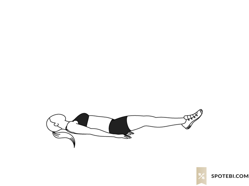 Lying leg raise Straight leg raise