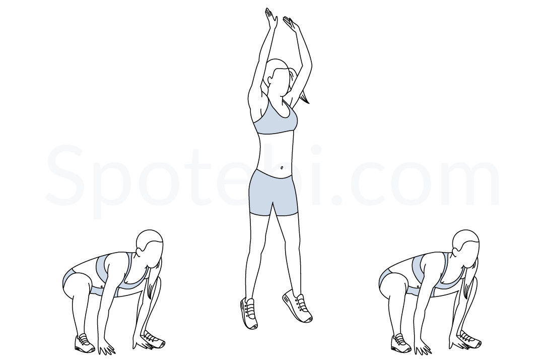 Frog Jumps Illustrated Exercise Guide
