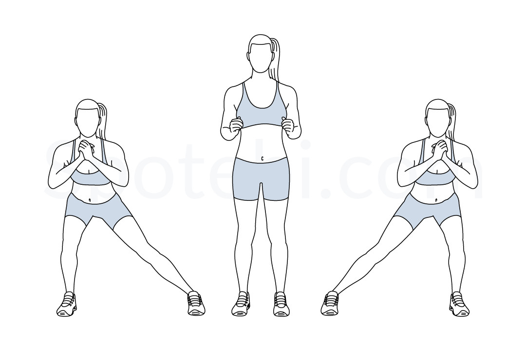 Alternating Side Lunge Illustrated Exercise Guide