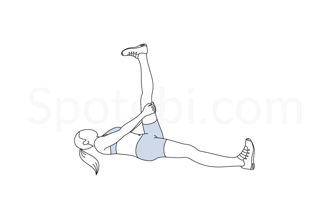 15. Lying Hamstring Stretch With Band 