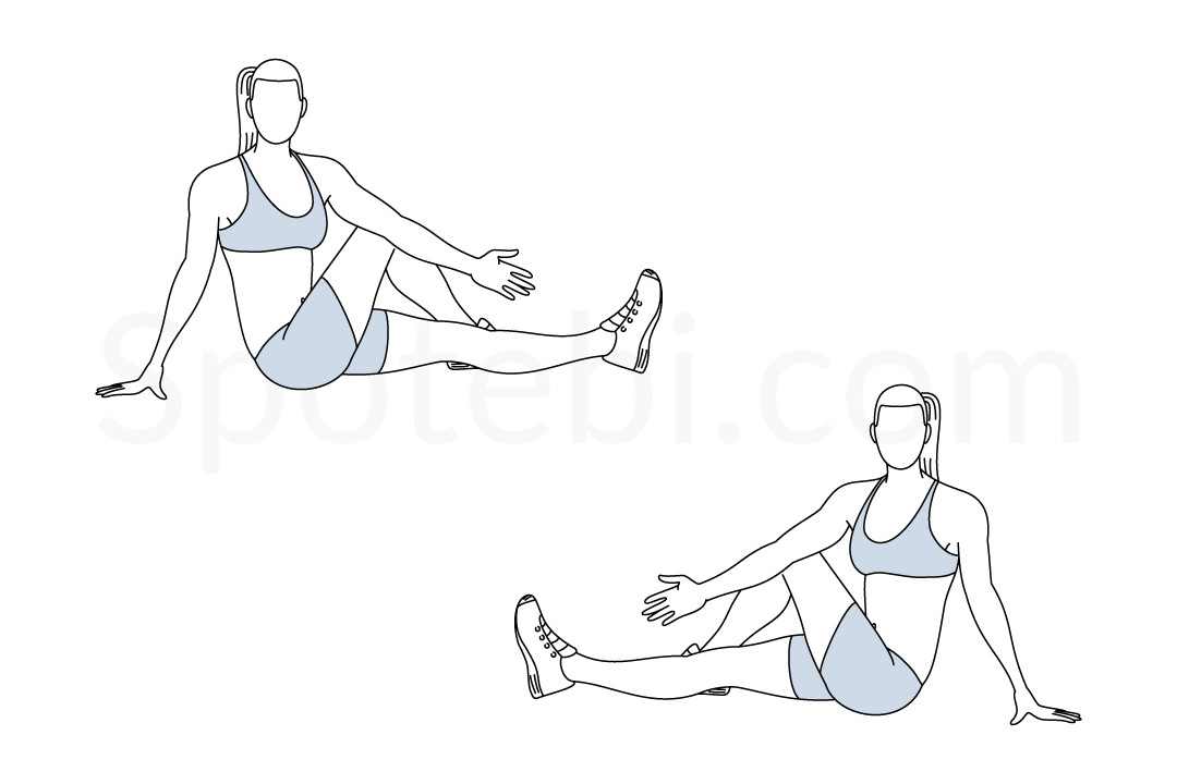 Outer Thigh Stretch  Illustrated Exercise Guide