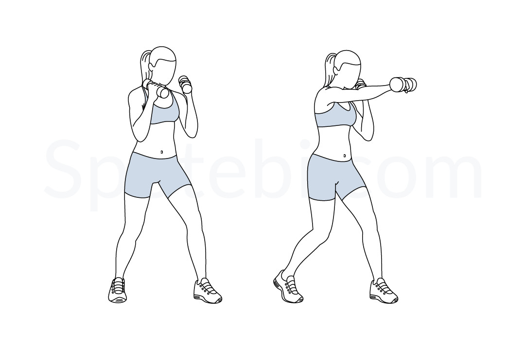 Dumbbell Punches  Illustrated Exercise Guide