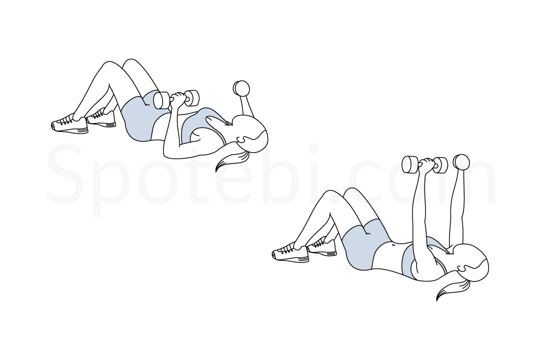 Dumbbell Chest Press  Illustrated Exercise Guide