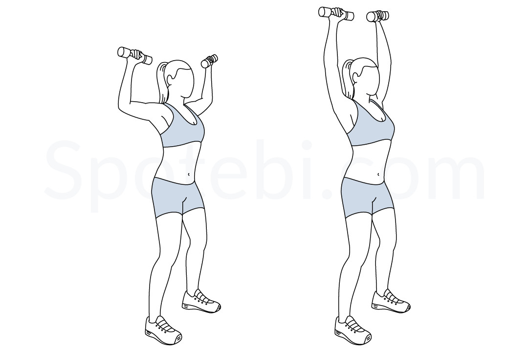 Dumbbell Shoulder Press  Illustrated Exercise Guide