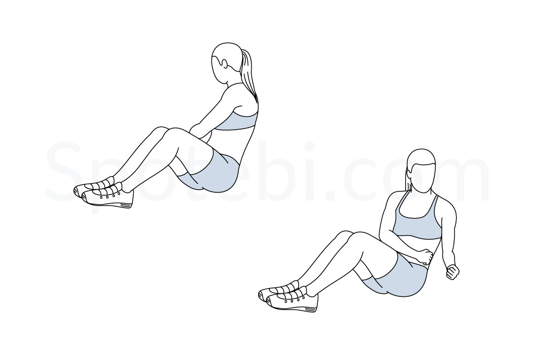 10 Simple Exercises to Target Lower Belly Fat - Step-by-step guide to perform Russian twists