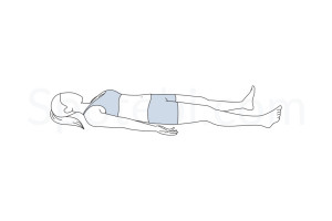 Corpse pose (Savasana) instructions, illustration and mindfulness practice. Learn about preparatory, complementary and follow-up poses, and discover all health benefits. https://www.spotebi.com/exercise-guide/savasana/
