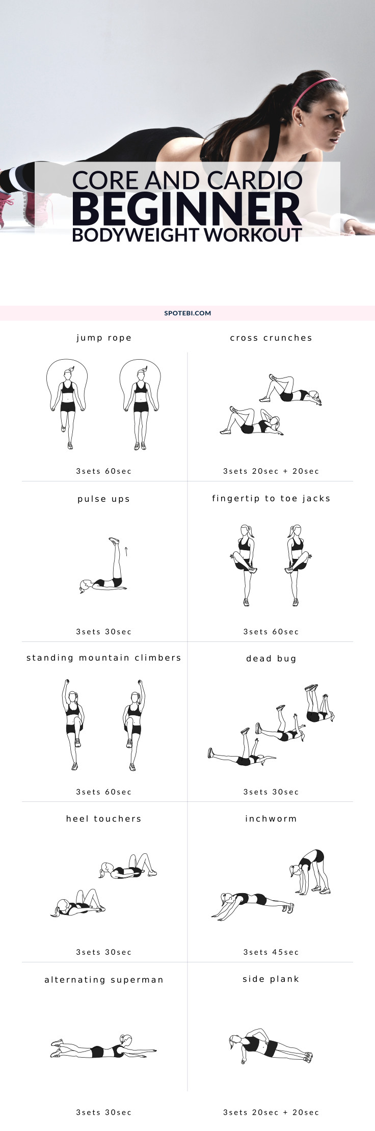 core strength exercises for beginners