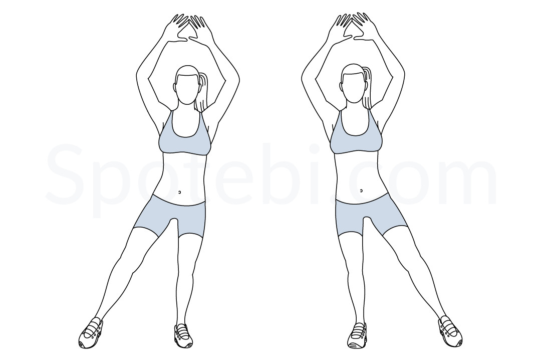 Modified Jumping Jacks  Illustrated Exercise Guide