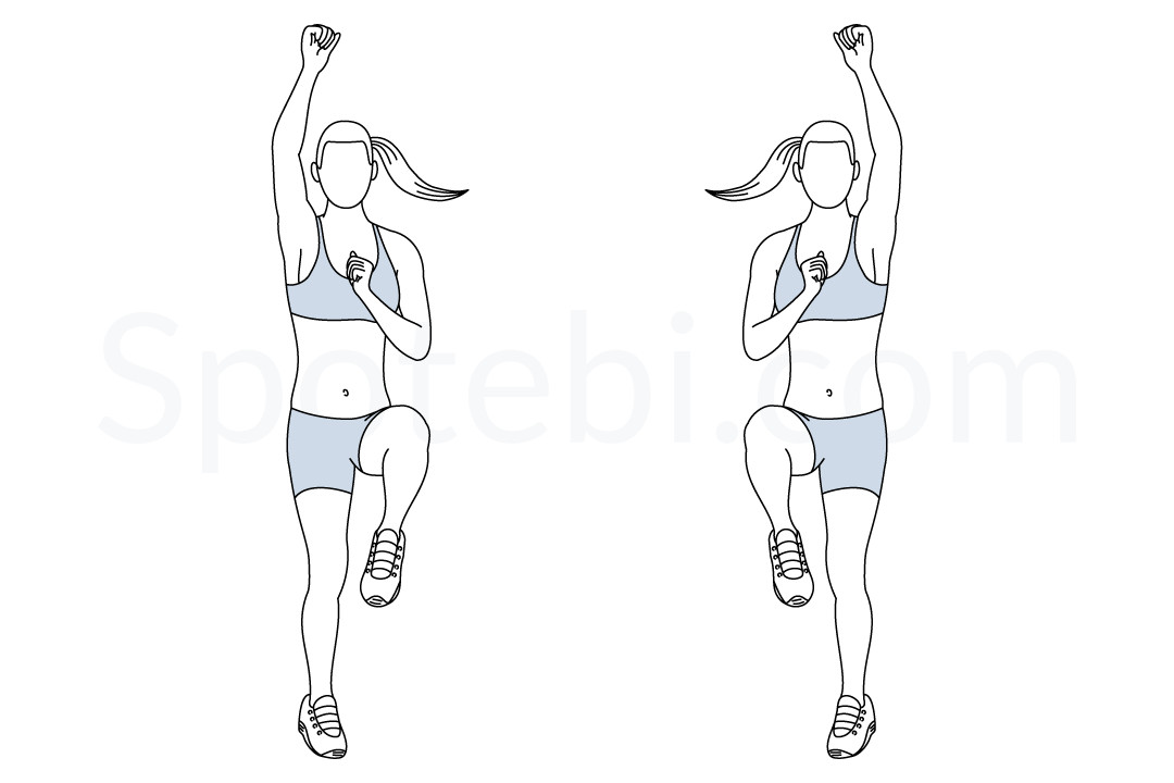 Modified Jumping Jacks Illustrated Exercise Guide