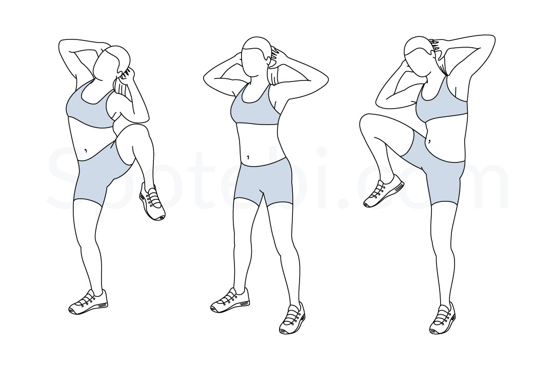 Standing Side Crunch  Illustrated Exercise Guide