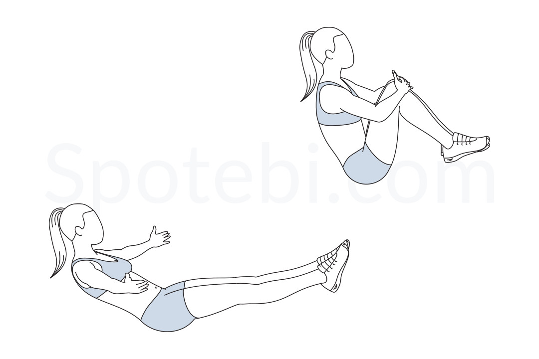 Knee Hugs  Illustrated Exercise Guide