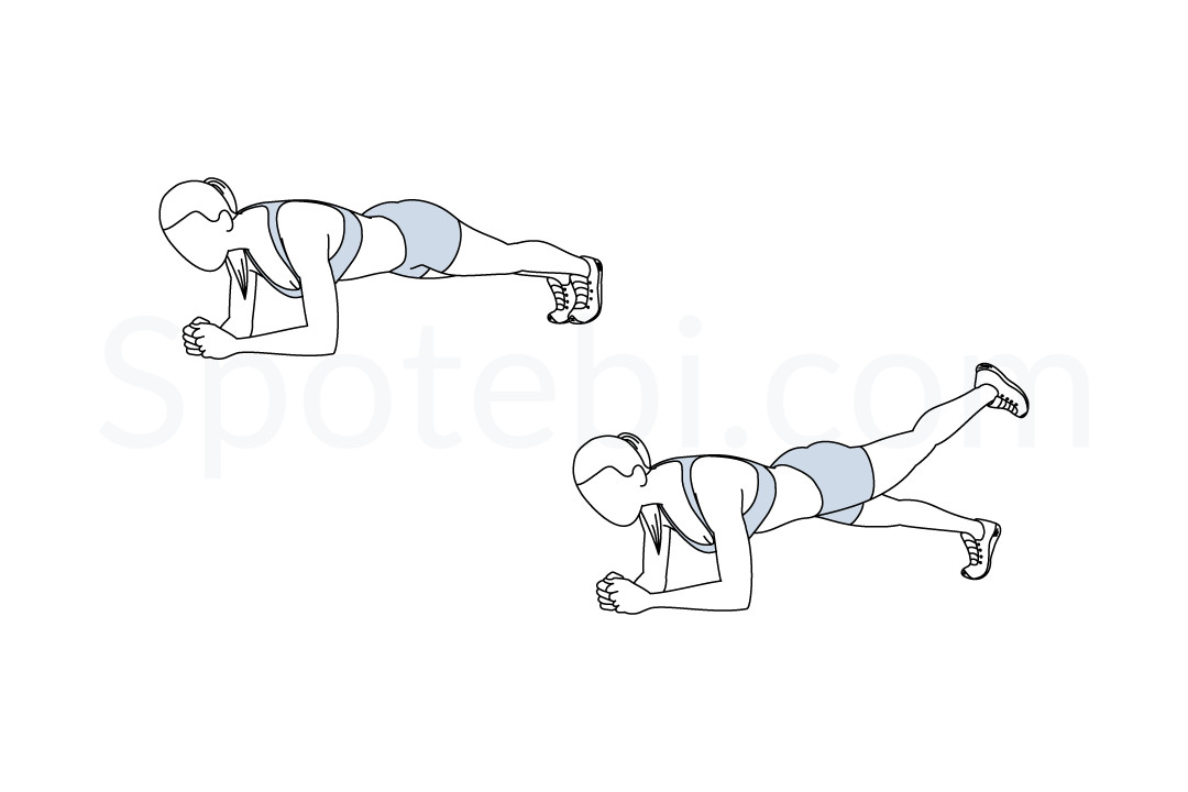 Plank Leg Lifts Illustrated Exercise Guide