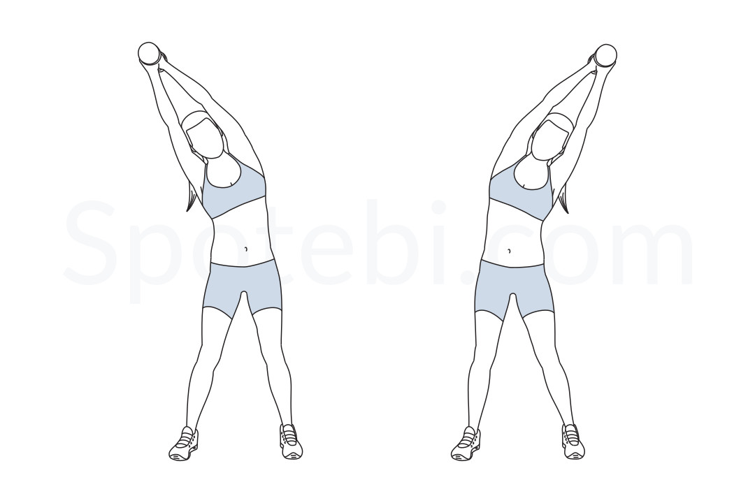 Standing Side Bend Illustrated Exercise Guide