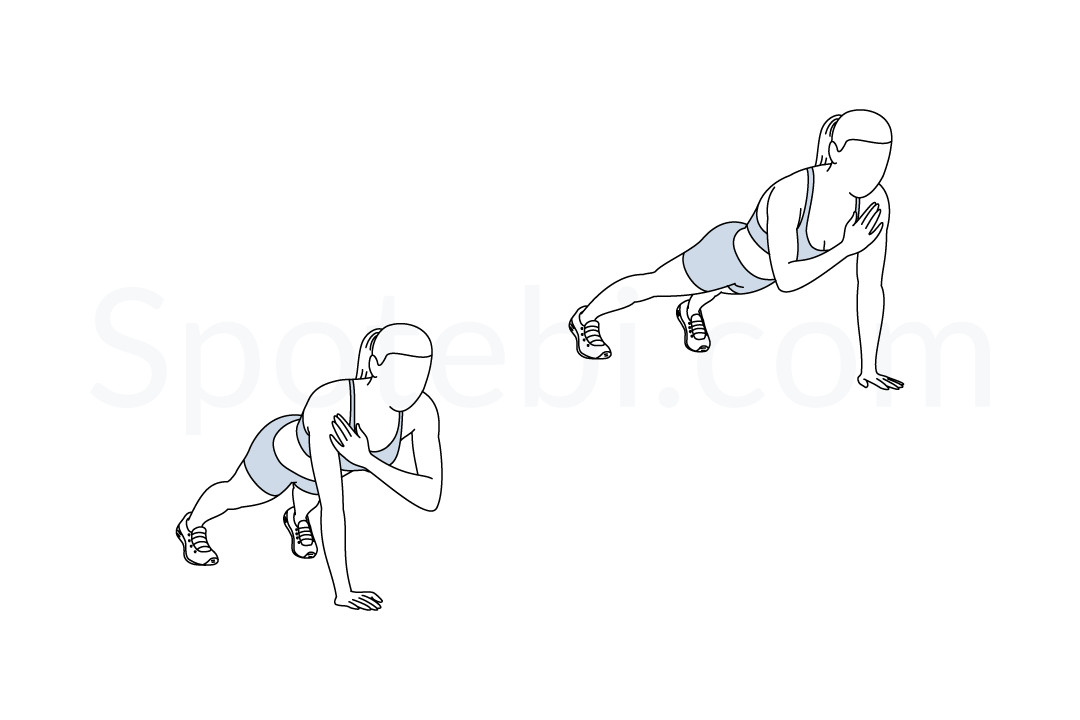 Plank Shoulder Taps | Illustrated Exercise Guide