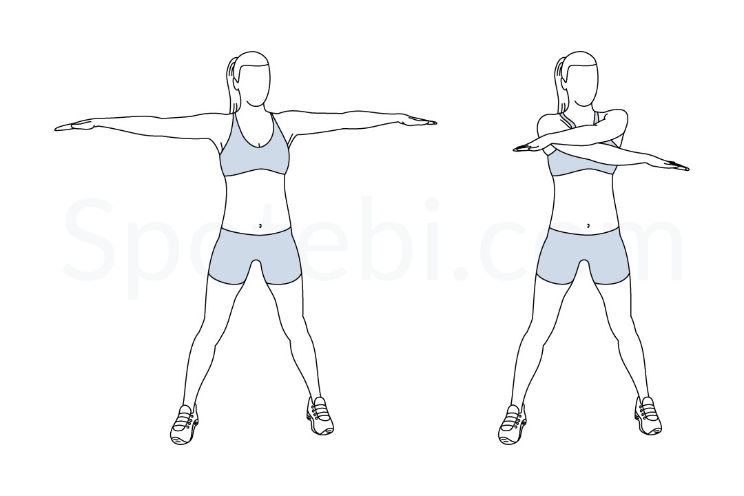 Modified Jumping Jacks  Illustrated Exercise Guide