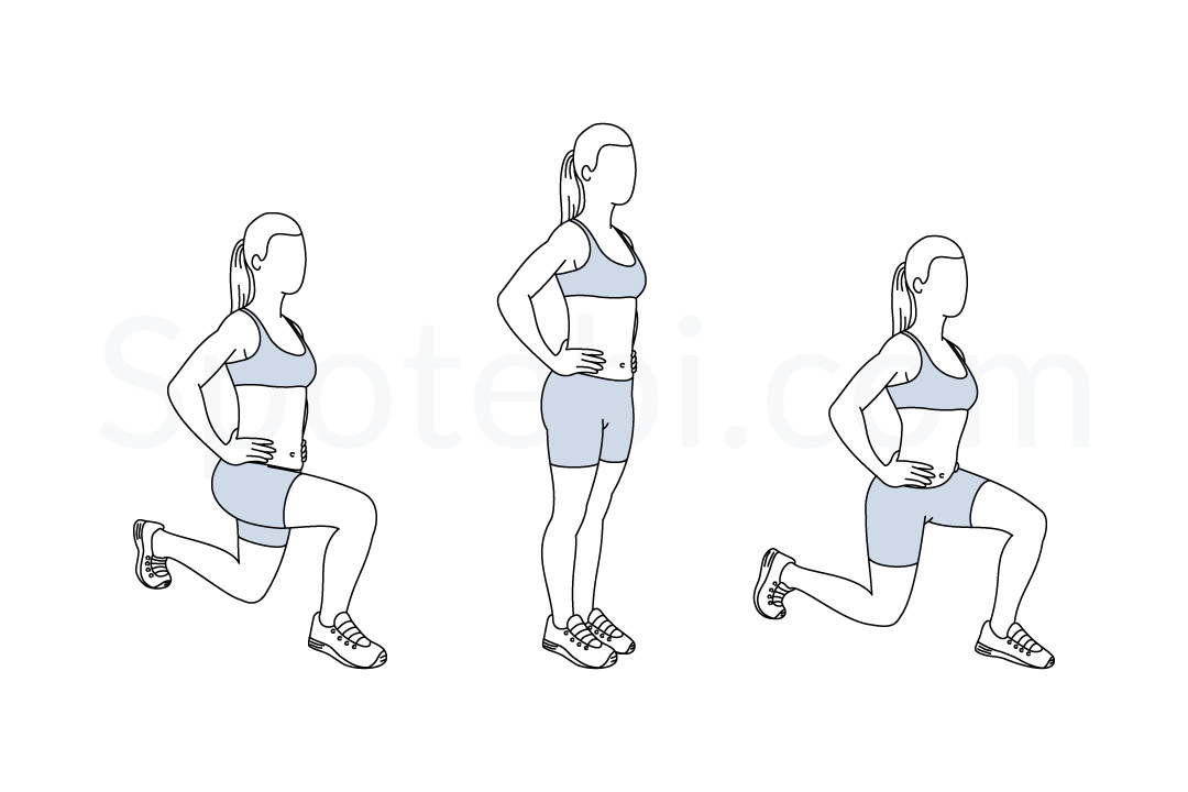 Front And Back Lunges  Illustrated Exercise Guide