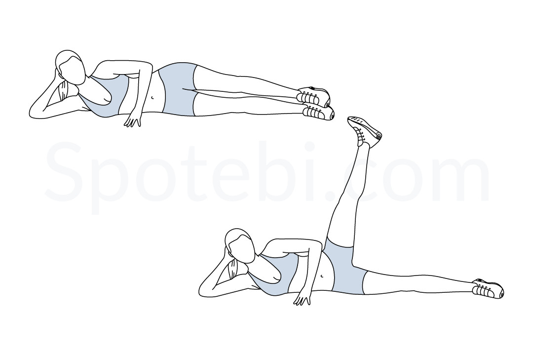 Side Lying Hip Abduction  Illustrated Exercise Guide