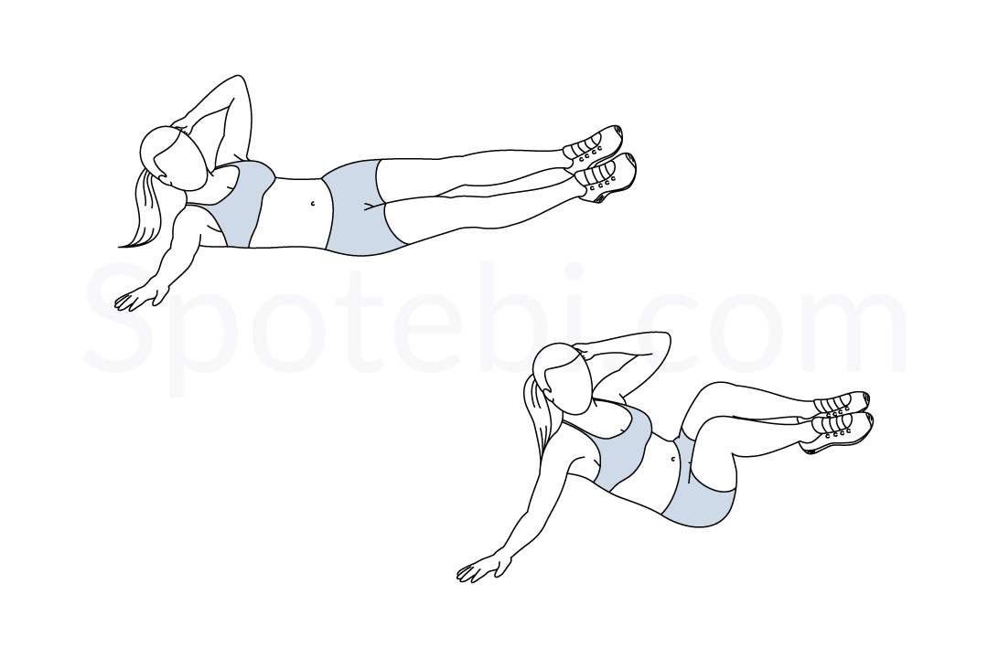 Oblique Crunch | Exercise Illustration