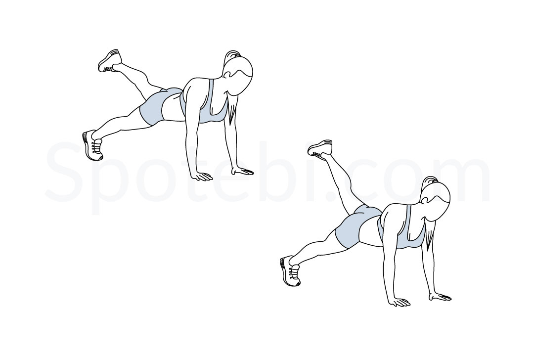 Plank Leg Extension Pulses  Illustrated Exercise Guide