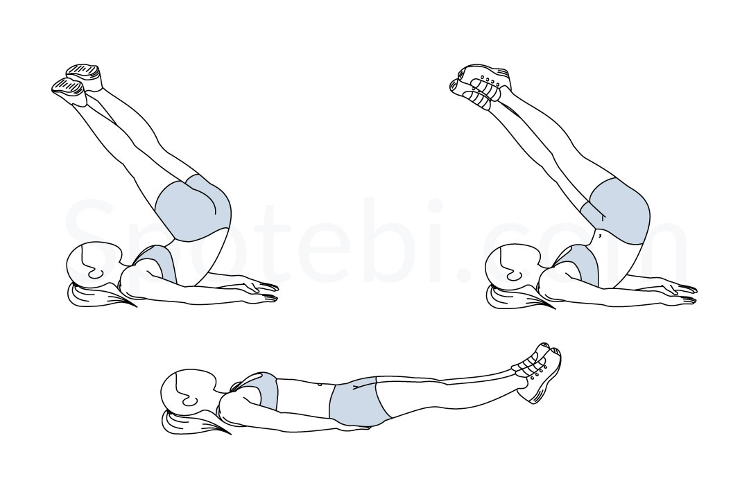 Reverse Crunches Illustrated Exercise Guide