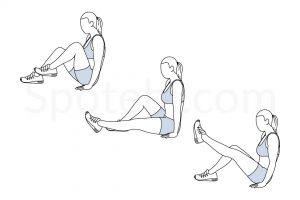 Pistol crunch exercise guide with instructions, demonstration, calories burned and muscles worked. Learn proper form, discover all health benefits and choose a workout. https://www.spotebi.com/exercise-guide/pistol-crunch/