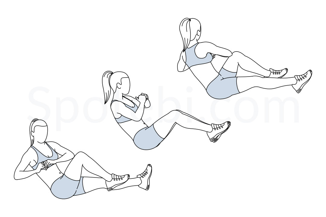 Reverse Crunches Illustrated Exercise Guide