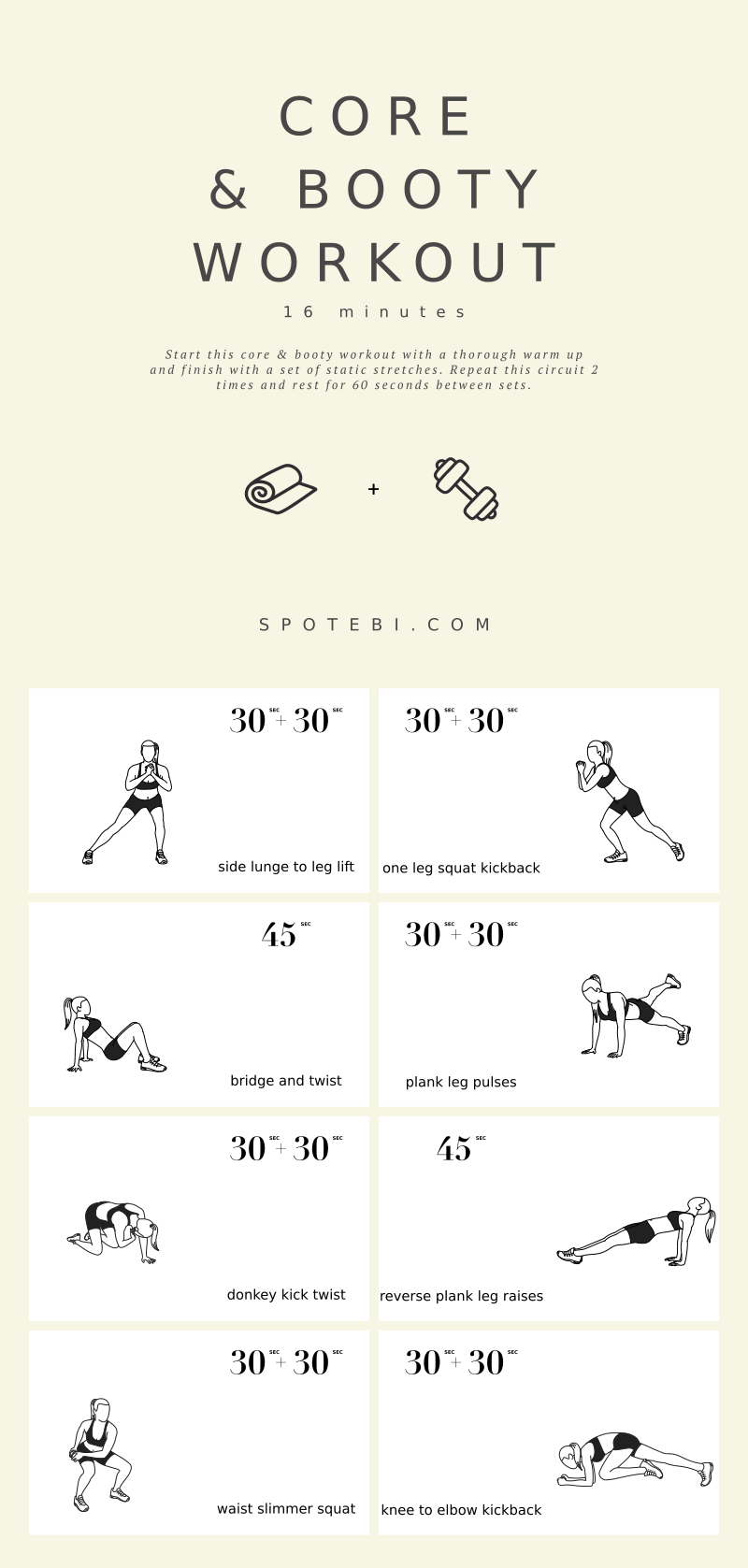 At Home Core & Booty Workout