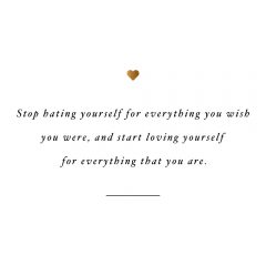 Love Yourself For Everything That You Are | Motivational Wellness And Self-Love Quote / @spotebi
