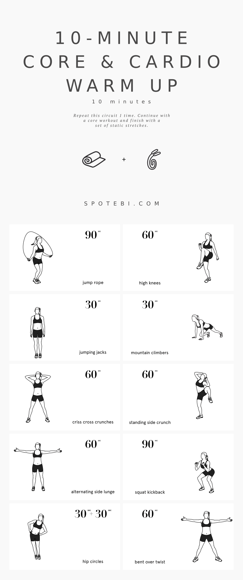 10 Minute Core Cardio Warm Up 10 Minute Core Cardio Warm Up