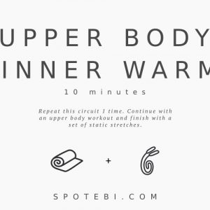 To properly prepare your muscles, tendons, ligaments and joints for the workout to follow you need to always include a warm up period at the beginning of your workout routine. The warm up also prepares your heart gradually for an increase in activity and reduces the chance of injuries. https://www.spotebi.com/workout-routines/upper-body-workout-routine-for-beginners/