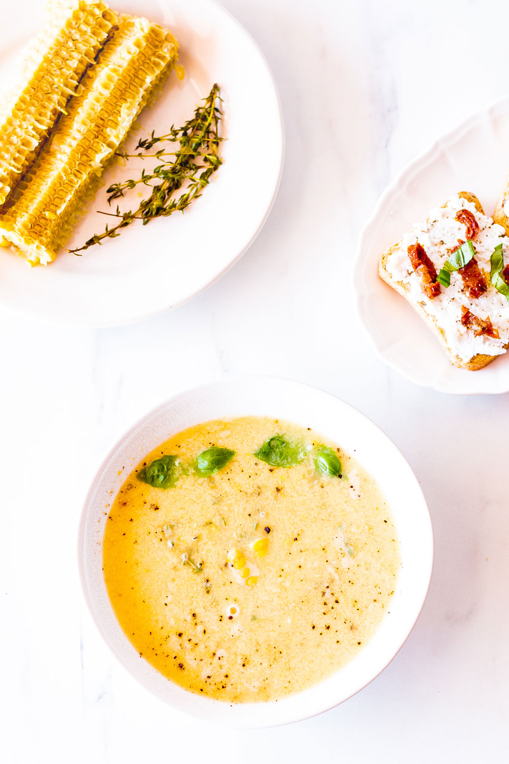 Corn Soup with Fresh Herbs